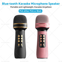 Wireless Blue-tooth Portable Karaoke Microphone Speaker Mic USB Speaker Portable