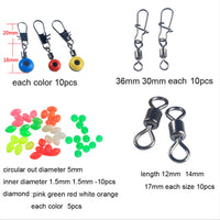 177Pcs Pro Fishing Accessories Kit w or  Tackle Box For Outdoor Swivels Hook Beads