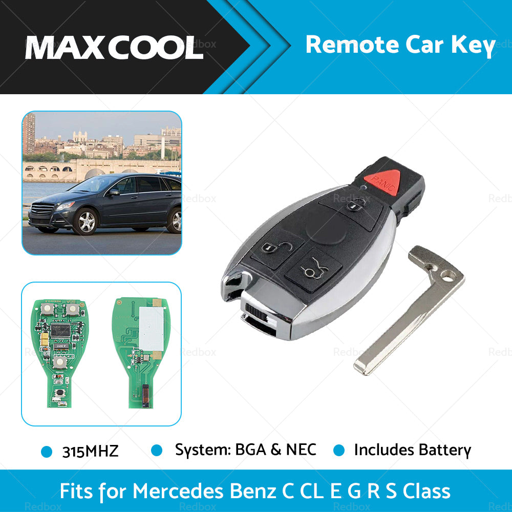 4 Buttons 315Mhz Remote Car Key Fits For Mercedes Benz C CL E G GL ML R S Class