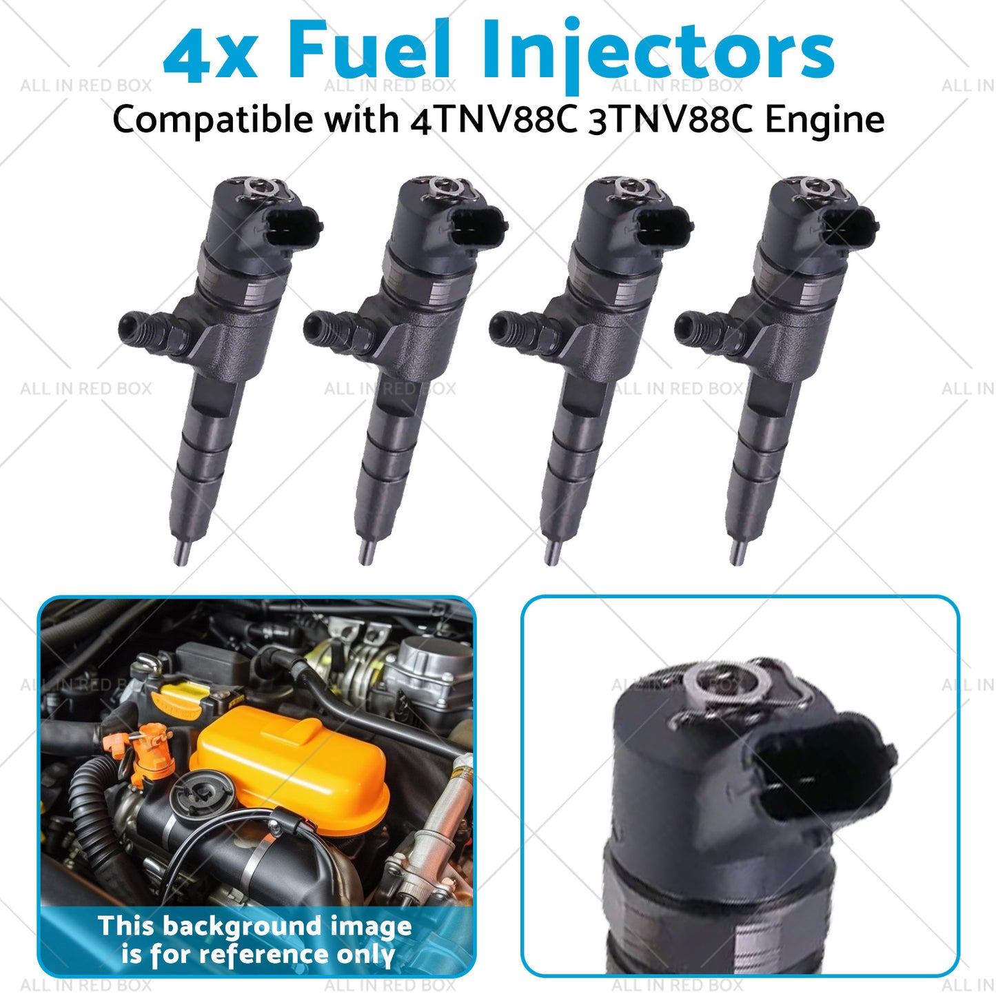 4x Fuel Injectors Suitable for 4TNV88C 3TNV88C Engine 129A00-53100 0445110463