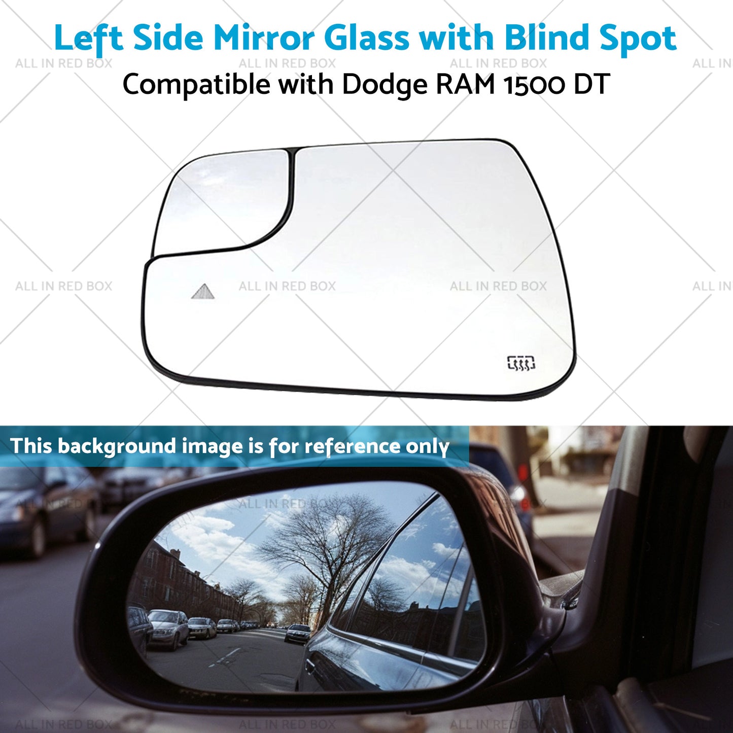 {{ Mirror Glass with Blind Spot Left Side Suitable for Dodge RAM 1500 DT 19缂佲剝寮22 }} - Buy Car Parts Online at {{ Kaka Auto Parts }}.