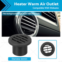60mm,Diesel Heater Ducting Warm Air Vent Directional Outlet or Suitable For Webasto
