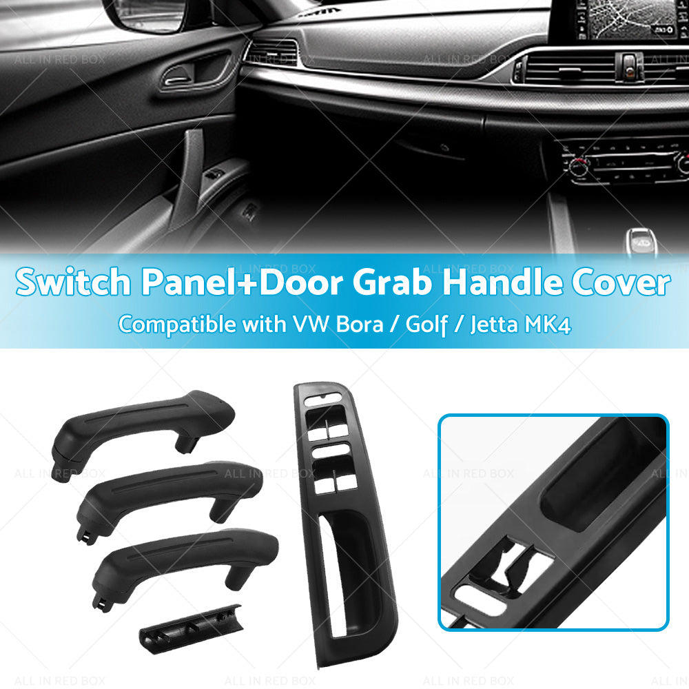 RHD Switch Panel Door Grab Handle Cover Trim Set Suitable For VW Golf MK4 98-05