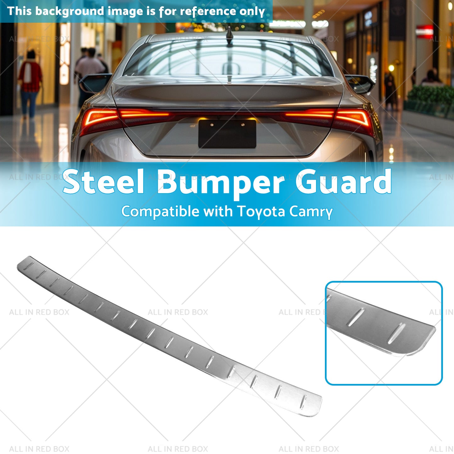 Steel Bumper Guard Trunk Sill Scuff Protector Cover Suitable for Toyota Camry