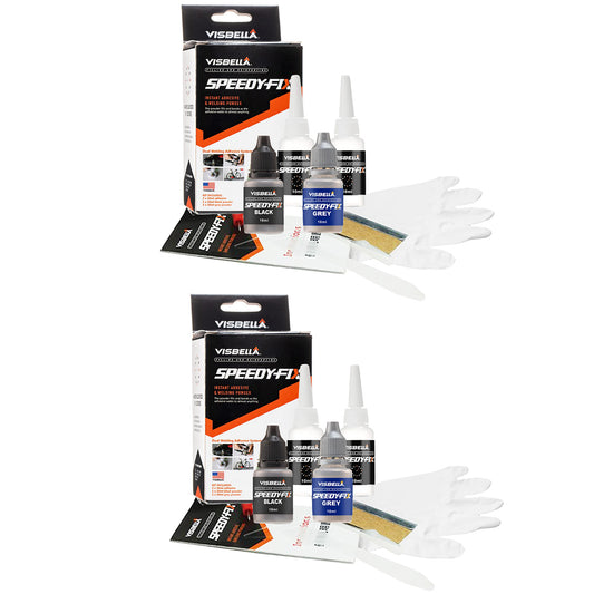 2x Strong Powder Adhesive Glue Kit Set 7 Second Quick Bonding Speedy Fix Repair