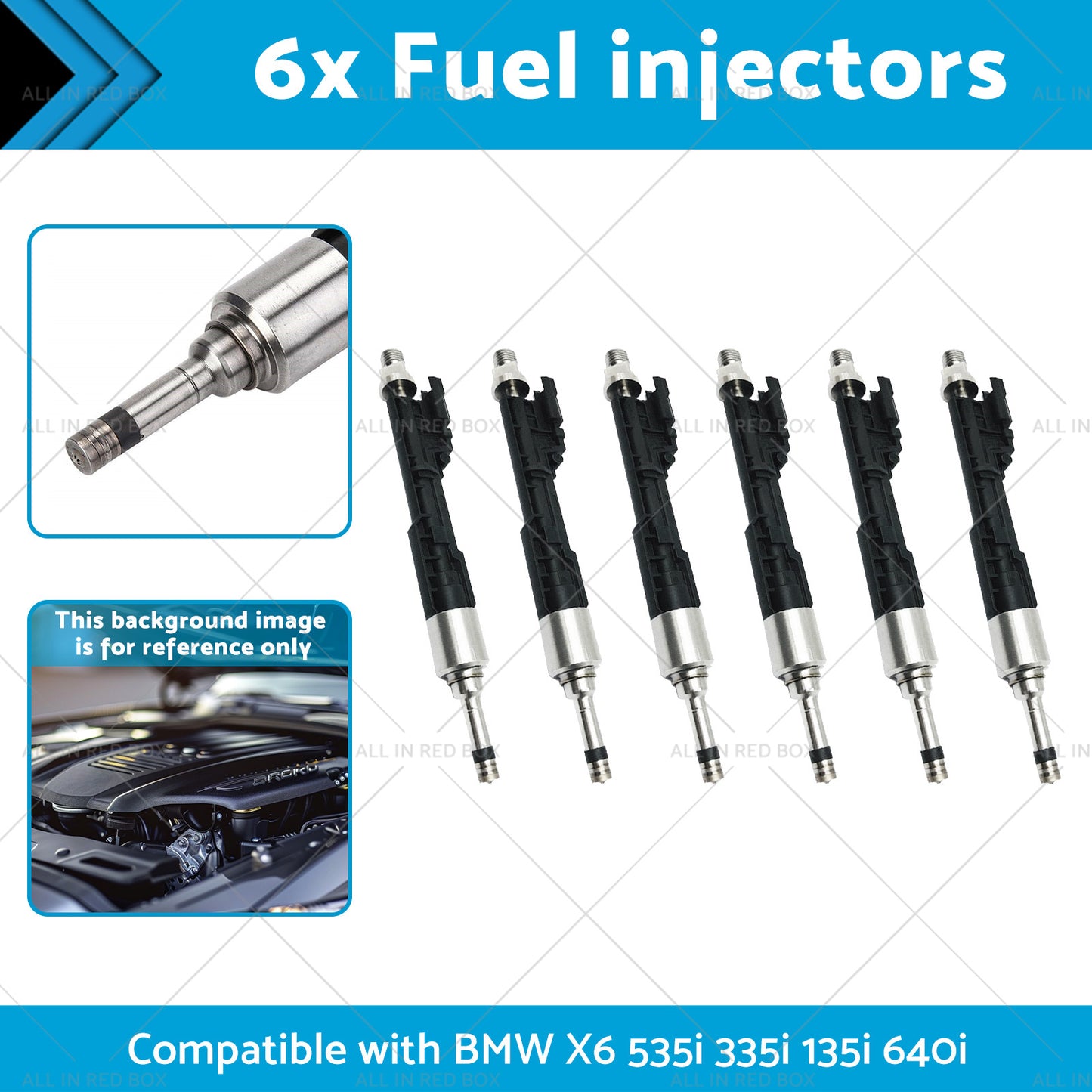 13647597870 0261500109 6x Fuel injectors Suitable for BMW X6 535i 335i 135i 3.0L