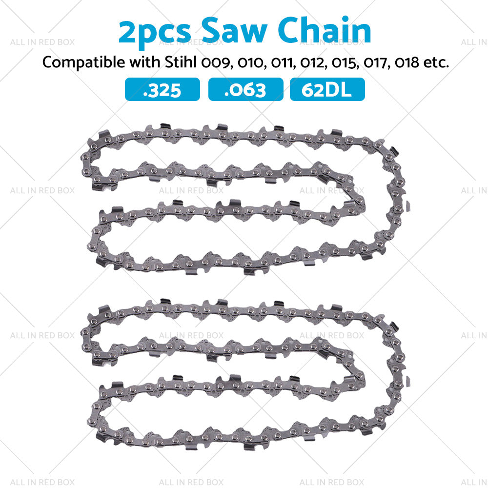 2PCS Pro Chainsaw Chain 62DL 325 063 Semi Chisel Suitable for Stihl MS230C MS250