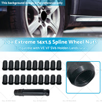 20x Extreme 14x1. 5 Spline Wheel Nuts Suitable for Holden Landcruiser VE VF SV6