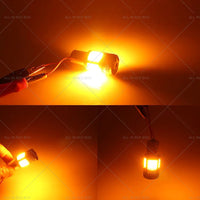 2PCS BA15S 1156 P21W LED Turn Signal Indicator Bulb Globe Amber No Hyper Flash