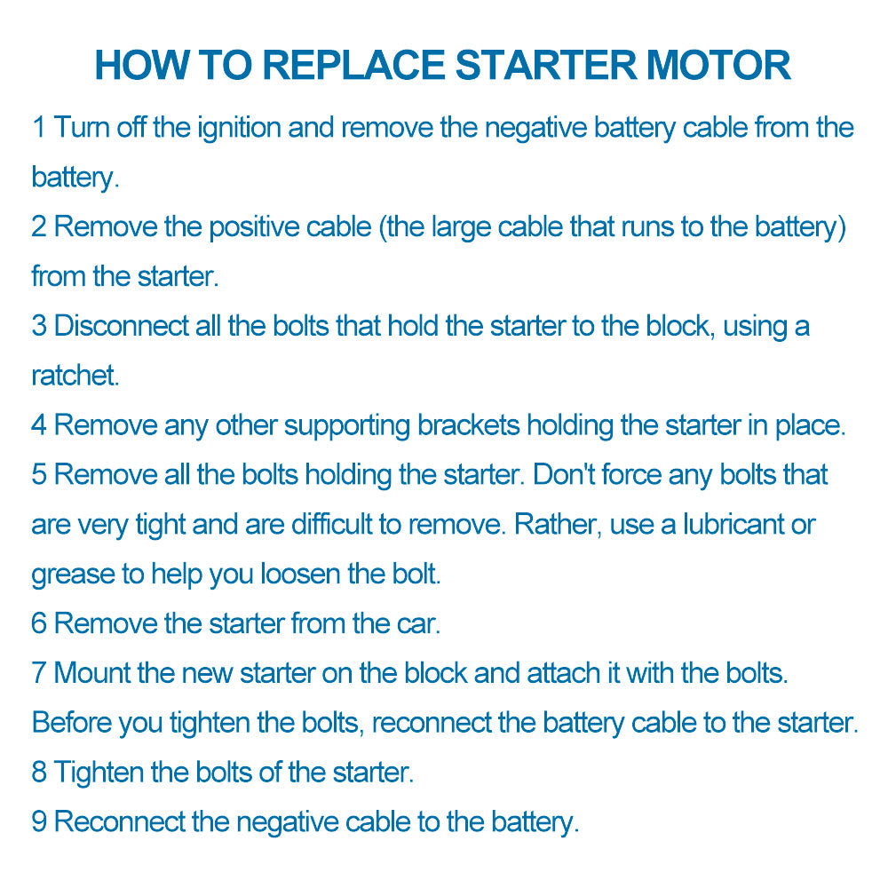 Starter Motor Suitable For TOYOTA HILUX Commuter TGN16R 2TR-FE PETROL 2005-2015