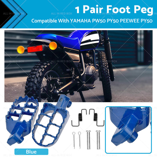 Blue FOOT PEG FOOTREST ASSEMBLY FOOTPEG Suitable For YAMAHA PW50 PY50 PEEWEE