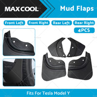 4Pcs Front+Rear Mud Flaps Splash Guards Fender TPE Fits For Tesla Model Y