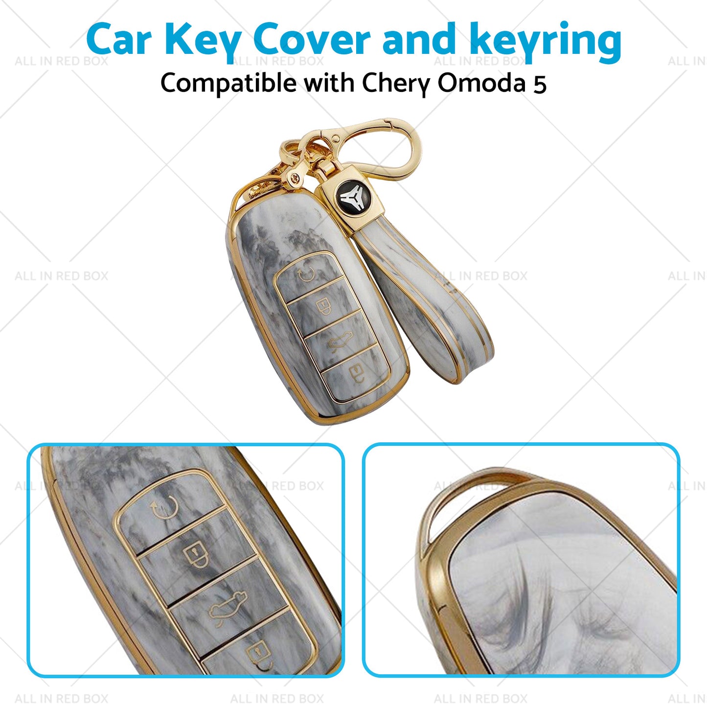 TPU Car Remote Key Fob Case Cover with keyring Suitable For Chery Omoda 5