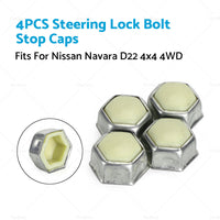 Set of 4 Steering Lock Stop Bolt Cap Caps Nuts Fit For Nissan Navara D22 4x4 4WD