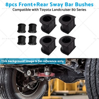 8x FrontRear Sway Bar Bushes Suitable for Toyota Landcruiser 80 Series 93-97