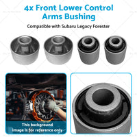 4PCS Front Lower Control Arms Bushing Suitable for Subaru Legacy Forester 03-17