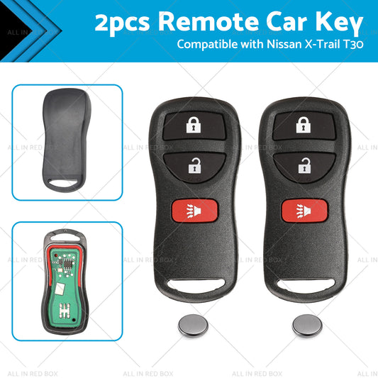 2pc Remote Flip Car Key Suitable for Nissan X-Trail T30 02-07 433MHz Replacement