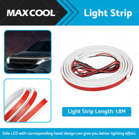 1.8M  Start Scan Dynamic LED DRL Car Hood Light Strip Daytime Running Light