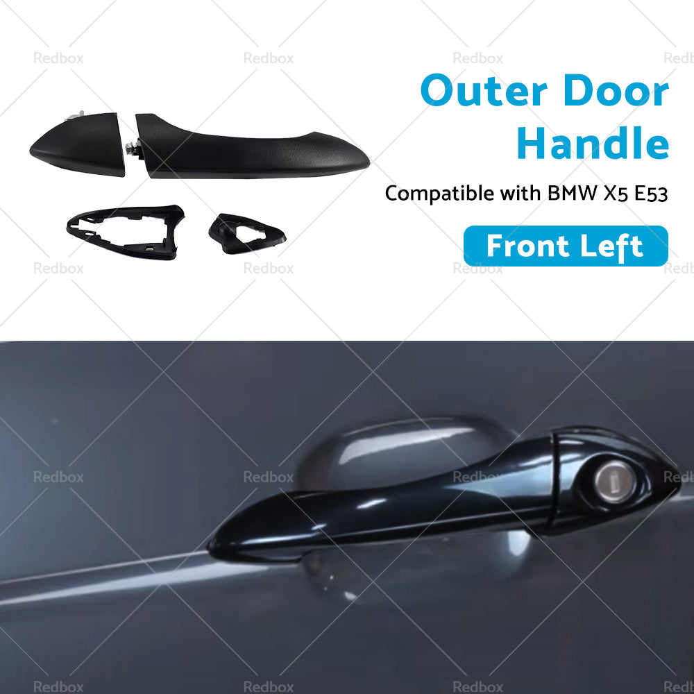 Front Left Side Outer Door Handle Suitable for BMW X5 E53 2000-2006 Dumb Black