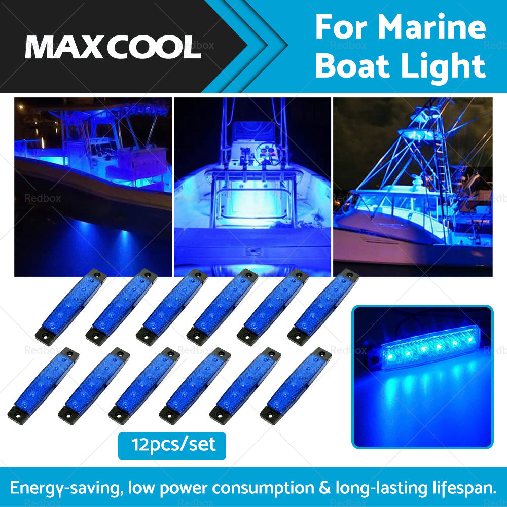 12x For Marine Boat LED Deck Courtesy Lights Waterproof Stern Transom Light 12V