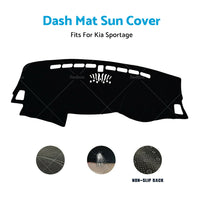 Dash Mat Fits For Kia Sportage 2017-2021 Dashboard Cover Black Carpet Non-slip