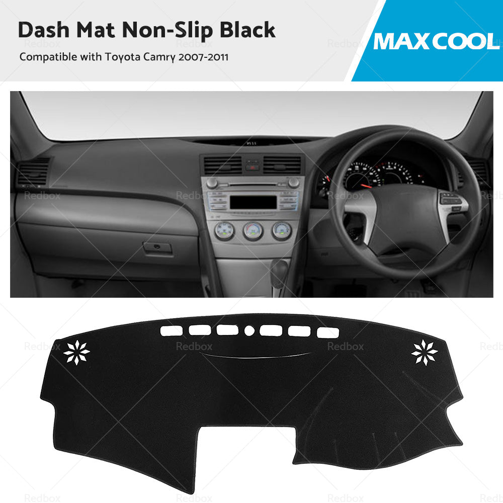 Non-Slip Dash Mat Suitable For Toyota Camry 2007-2011 Dashboard Cover Black