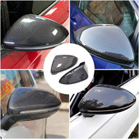 2x Carbon Fiber Mirror Caps Fits For Volkswagen VW Golf MK7 Mk7.5 TSI TDI GTI R