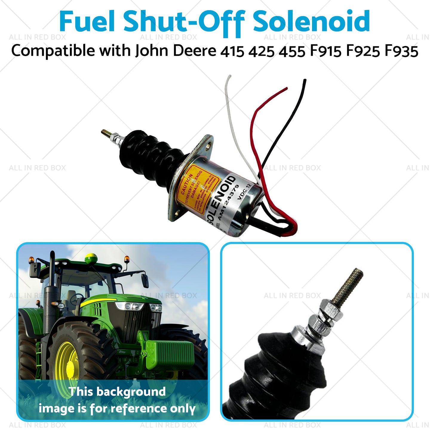 {{ Fuel Shut off Solenoid Suitable for John Deere F915 F925 F935 415 425 455 }} - Buy Car Parts Online at {{ Kaka Auto Parts }}.