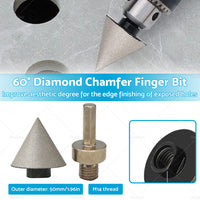 {{ 60隆茫 1 Pcs 50mm Diamond Chamfer Finger Bit Ceramic Tile Milling Cone Bit Cut }} - Buy Car Parts Online at {{ Kaka Auto Parts }}.