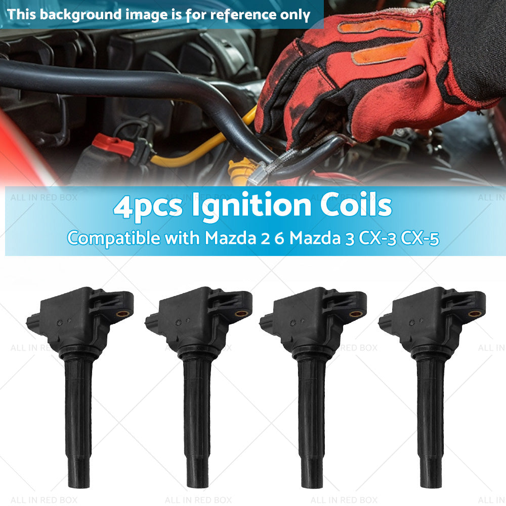 4x Ignition Coil Suitable for Mazda 2 6 Mazda 3 SP20 SP25 CX-3 CX-5 CX-9