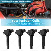 4x Ignition Coil Suitable for Mazda 2 6 Mazda 3 SP20 SP25 CX-3 CX-5 CX-9