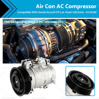 {{ Air Con AC Compressor Suitable for Honda Accord CM 2.4L K24A (08/2003 - 01/2008) }} - Buy Car Parts Online at {{ Kaka Auto Parts }}.