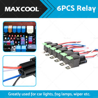 6PCS 12V Relay 4 PIN Automotive 30AMP 30A Normally Open Contact Fused  30A Fuse