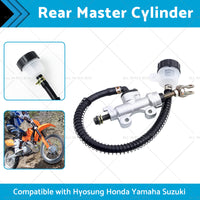 Rear Foot Brake Master Cylinder Pump Reservoir Suitable for Honda Yamaha Suzuki