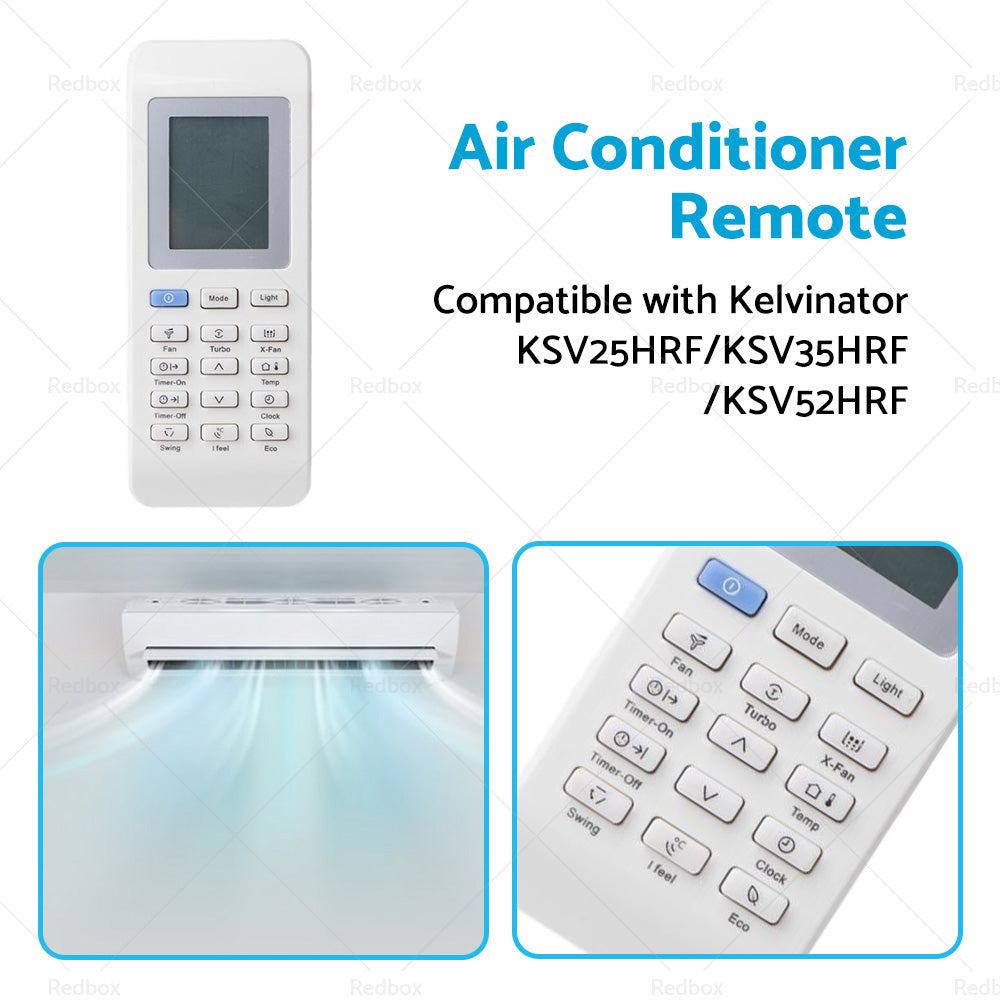 Air Conditioner Remote Suitable for Kelvinator KSV25HRF KSV35HRF KSV52HRF