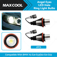 2x LED Halo Ring Light Bulbs Error Free Suitable For BMW X5 E39 E53 E60 E61 E63