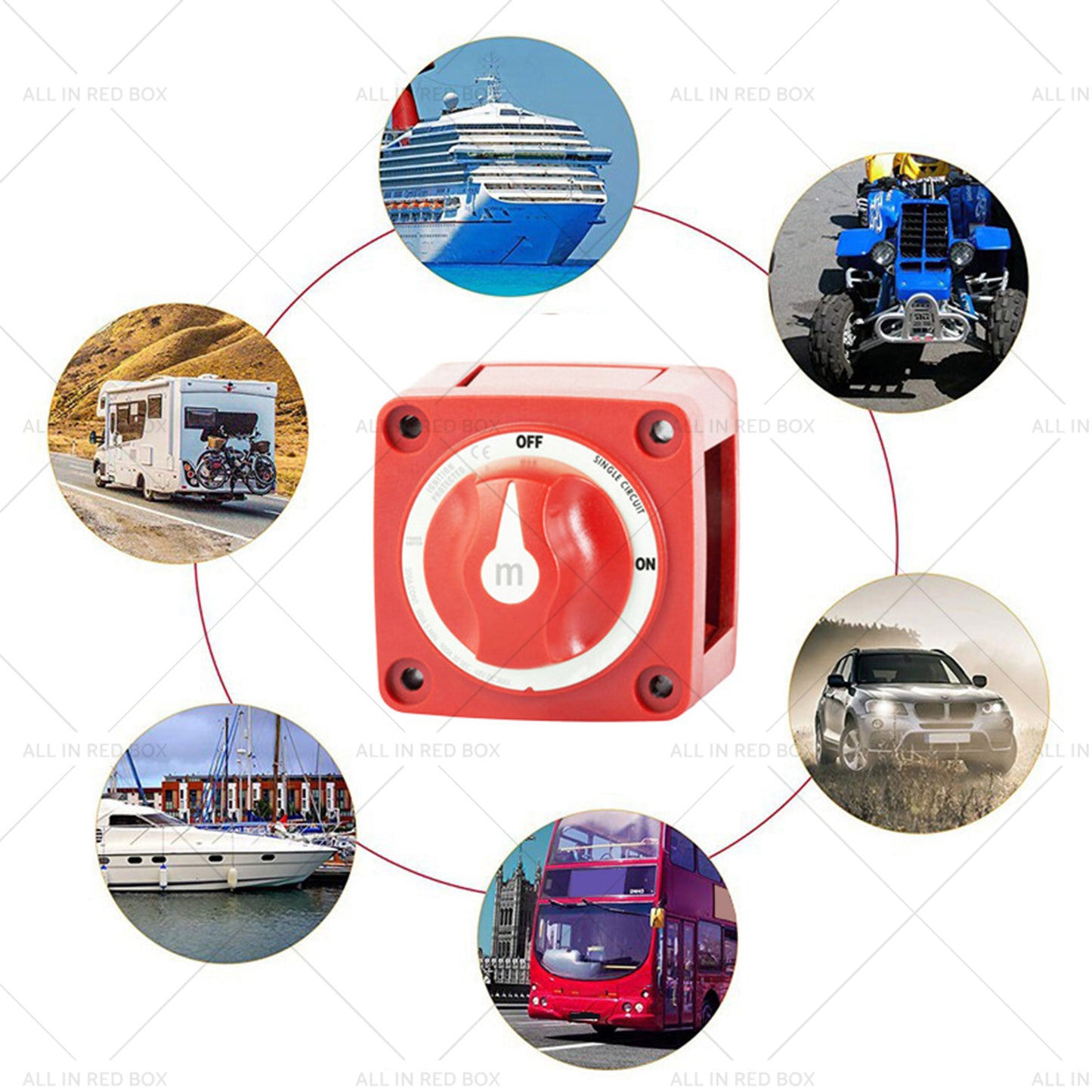 {{ Boat Circuit Master Switch Suitable for Blue Sea 6006 M-Series Battery On Off }} - Buy Car Parts Online at {{ Kaka Auto Parts }}.