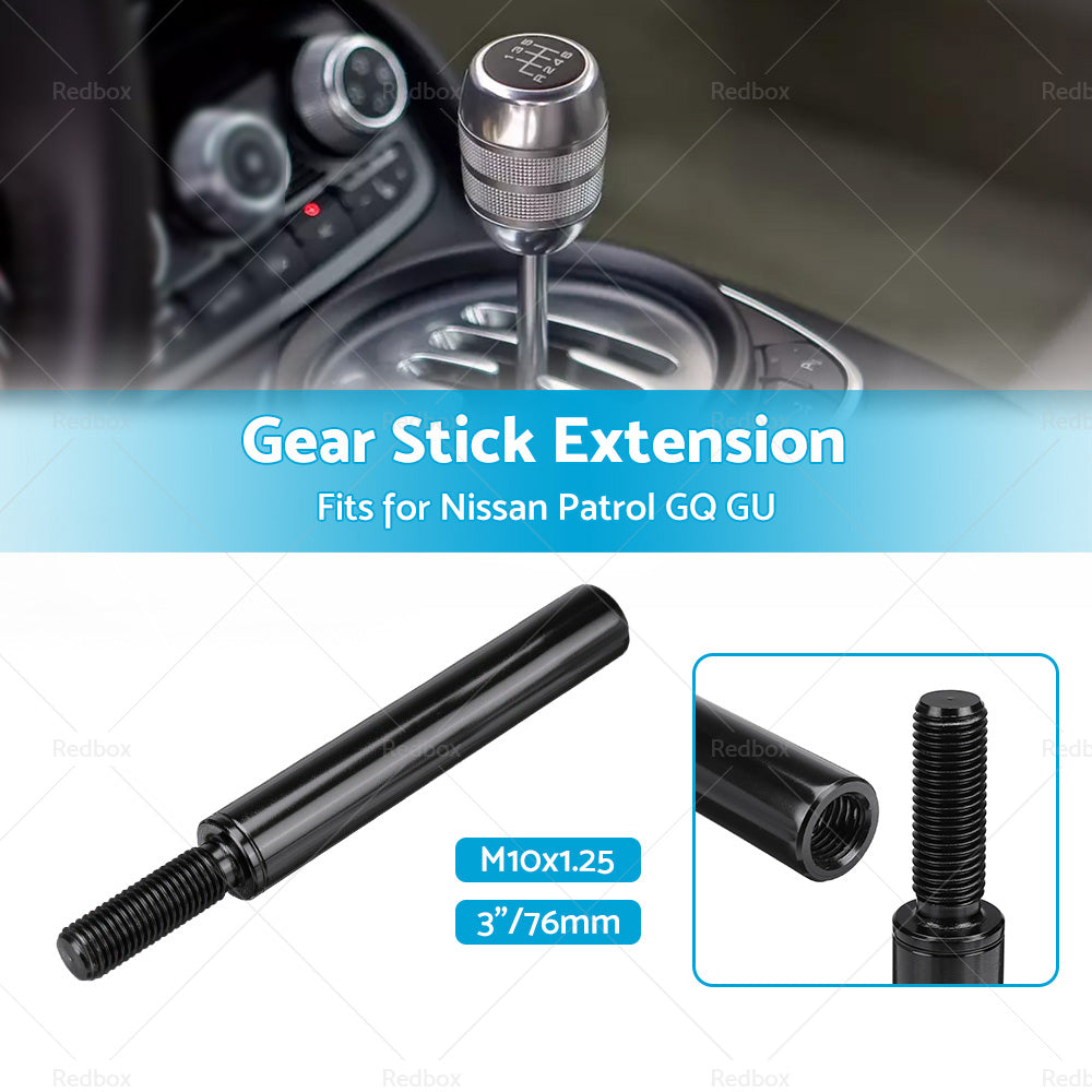 76mm Manual Gear Shifter Shift Knob Extension M10x1. 25mm For Nissan Patrol GQ GU