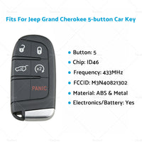 Smart Remote Key Fits For Jeep Grand Cherokee 2014 2015 2016 2017 2018 2019