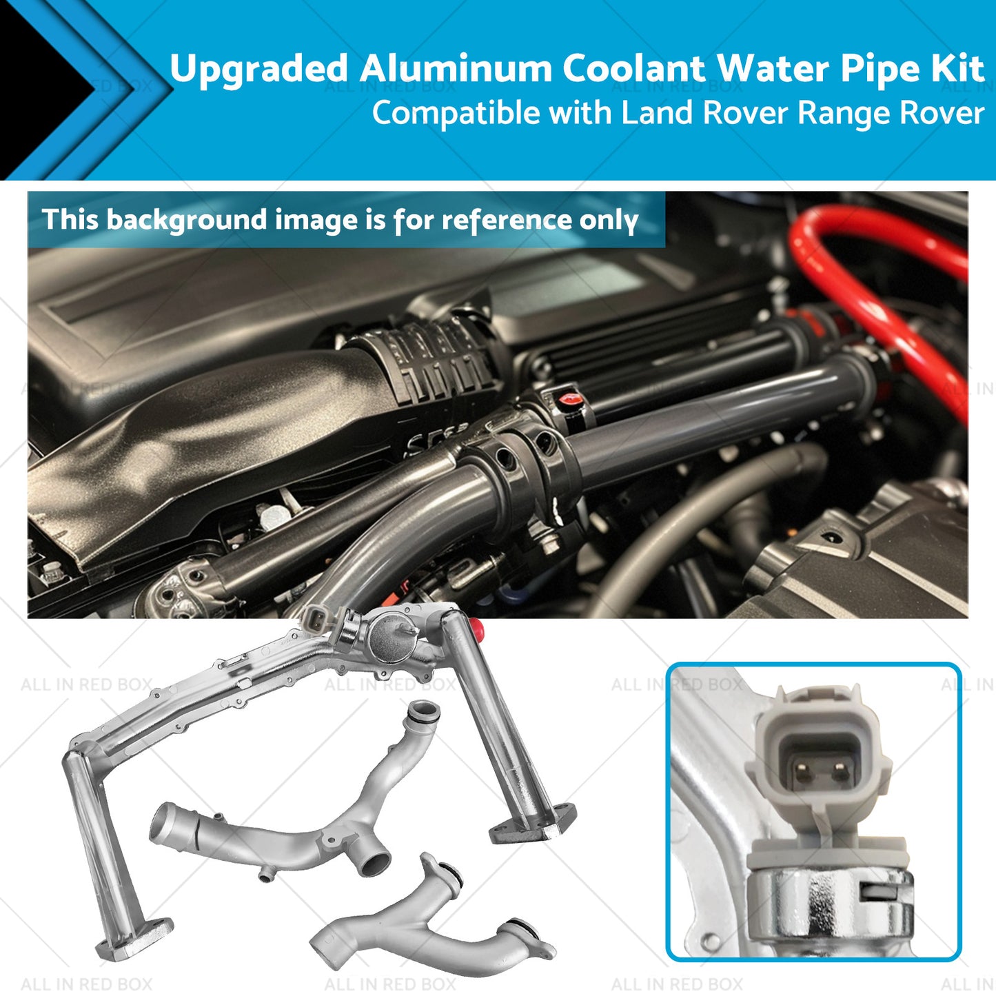 Upgraded Aluminum Coolant Water Pipe Kit Suitable for Land Rover Range Rover 3L