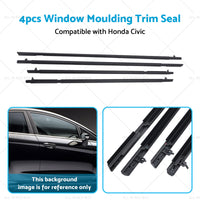 4pcs Window Door Belt Weather Strips Suitable for Honda Civic 06-11