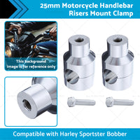 1inch Motorcycle Handlebar Risers Mount Clamp 25mm Suitable for Harley Sportster