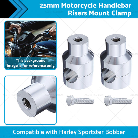 1inch Motorcycle Handlebar Risers Mount Clamp 25mm Suitable for Harley Sportster