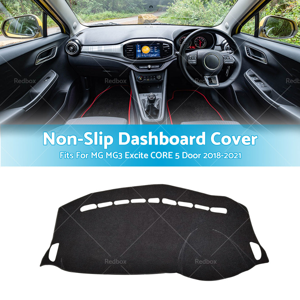 Dash Mat for MG MG3 Excite CORE Hatchback 5 Door 2018-2021 MY18 Black Non-Slip