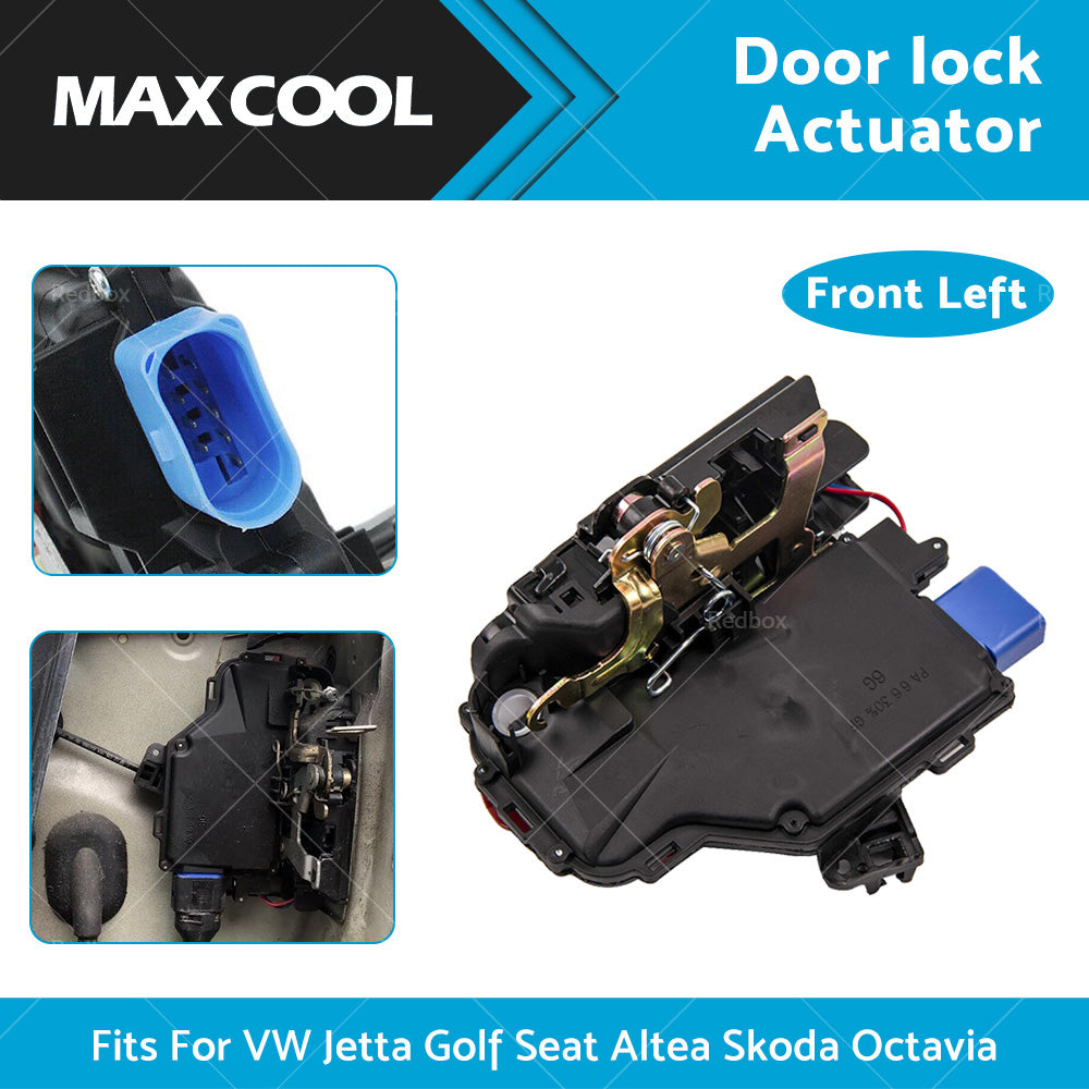 Front Left Door lock Actuator Fits For VW Jetta Golf Seat Altea Skoda Octavia