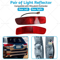 2pc Rear Bumper Bar Light Reflector Suitable for Mitsubishi Outlander 06-12 L+R