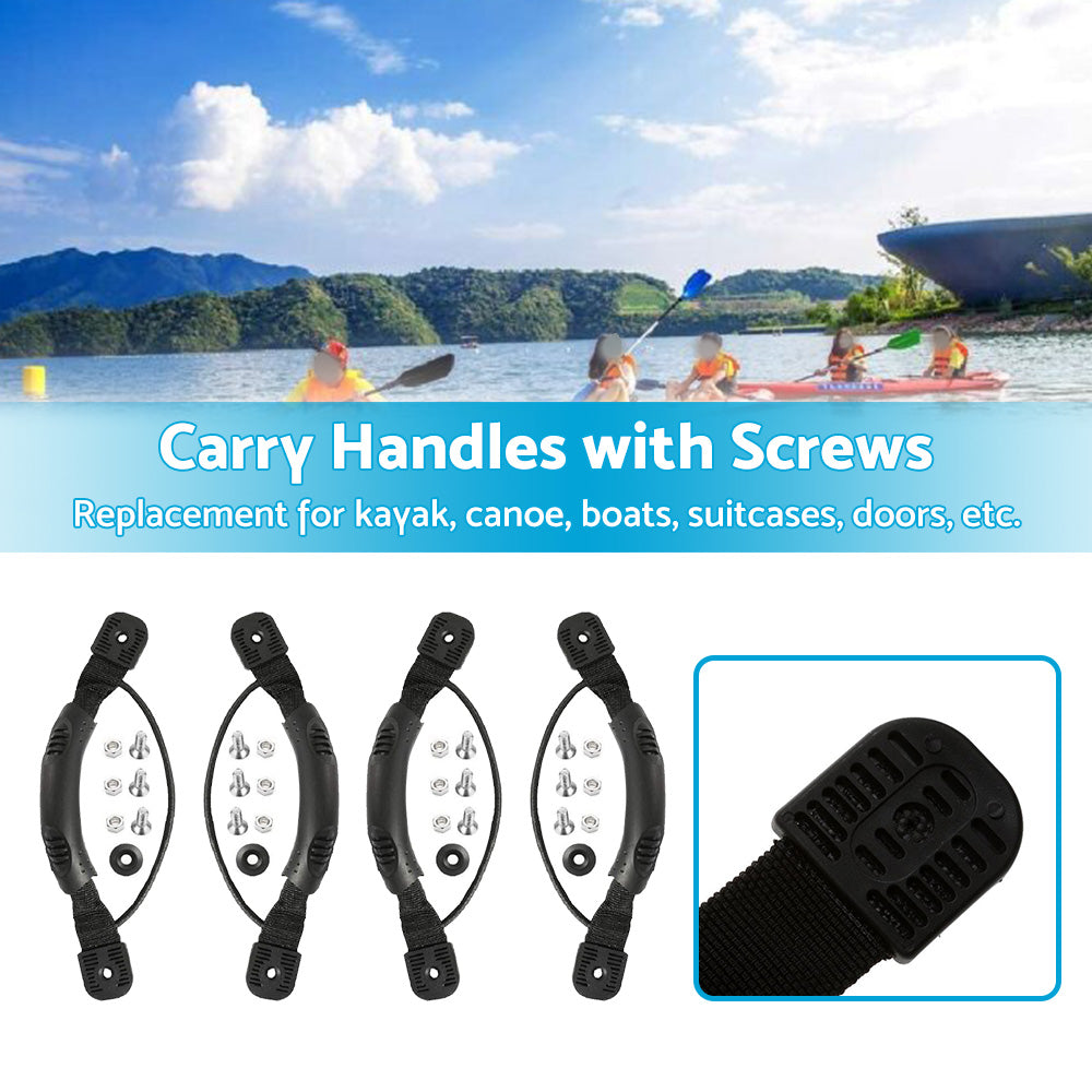 4x Carry Handles with Screws For Kayak Canoe Boat Side Mount Carry Replacement