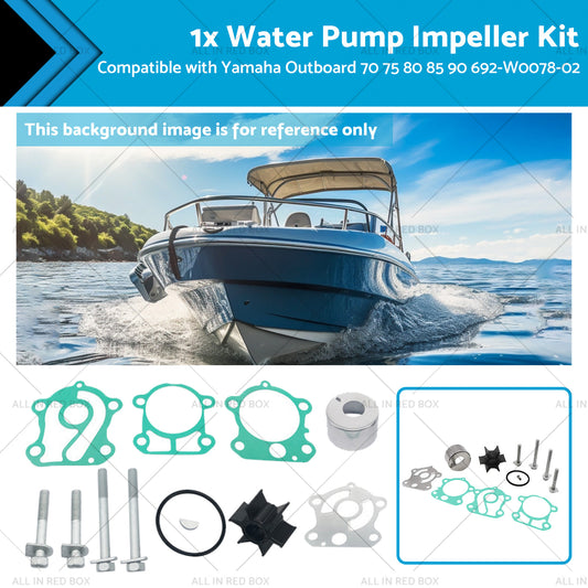 Water Pump Impeller Kit Suitable for Yamaha Outboard 70 75 80 85 90 692-W0078-02