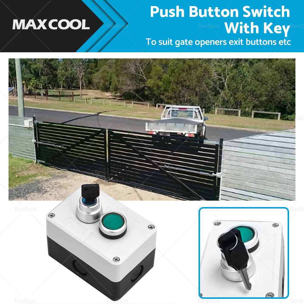 Weatherproof Push Button Switch Suitable for Gate Opener with Key