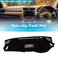 Black Non-Slip Dash Mat Cover Suitable For Subaru Outback Wagon GEN 6 2021-2023